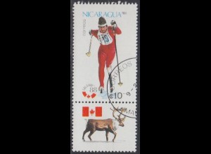 Nicaragua Mi.Nr. 2843 Olympia 1988 Calgary, Skilanglauf (10)