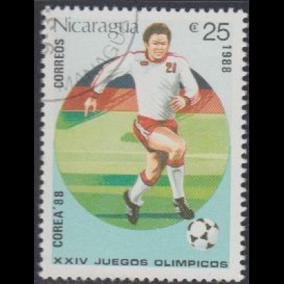 Nicaragua Mi.Nr. 2857 Olympia 1988 Seoul, Fußball (25)