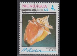 Nicaragua Mi.Nr. 2887 Muscheln und Schnecken, Fechterschnecke (4)