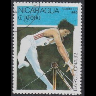 Nicaragua Mi.Nr. 2997 Olympia 1992 Barcelona, Turnen (10000)