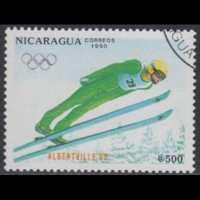 Nicaragua Mi.Nr. 3008 Olympia 1992 Albertville, Skispringen (500)