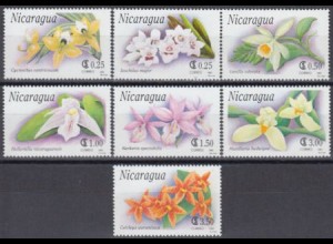 Nicaragua Mi.Nr. 3111-17 Orchideen (7 Werte)
