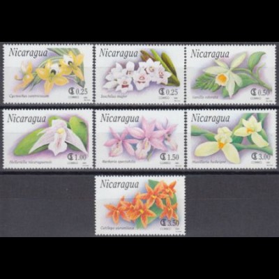 Nicaragua Mi.Nr. 3111-17 Orchideen (7 Werte)