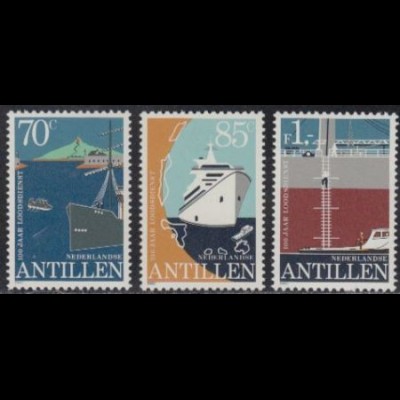 Niederl.Antillen Mi.Nr. 460-62 100J. Lotsendienst (3 Werte)