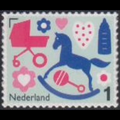 Niederlande Mi.Nr. 3327 Freim. Geburt, Kinderwagen, Schaukelpferd (1)