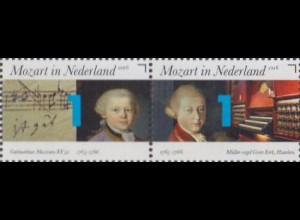 Niederlande MiNr. Zdr.3471+72 W.A. Mozart in den Niederlanden (waager.Paar)