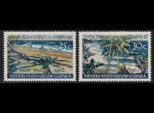 Niederl. Neuguinea Mi.Nr. 76-77 Südpazifik-Konf. Trop.Strandlandschaft (2 Werte)