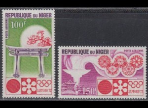 Niger Mi.Nr. 316-17 Olympia 1972 Sapporo (2 Werte)