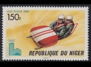 Niger Mi.Nr. 688 Olympische Winterspiele Lake Placid, Zweierbob (150)