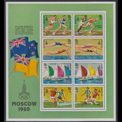 Niue Mi.Nr. Block 38 Olympische Sommerspiele Moskau 