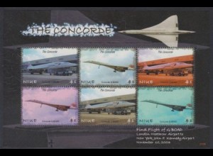 Niue Mi.Nr. Klbg.1126-31 Letztflug Concorde G-BOAD London-New York 10.11.03 