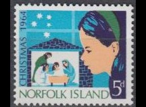 Norfolk-Insel Mi.Nr. 59 Weihnachten, Kind mit Weihnachtskrippe (5)