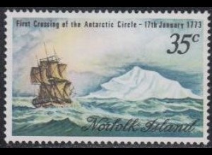 Norfolk-Insel Mi.Nr. 132 1.Umsegelung der Antarktis durch Kapitän Cook (35)