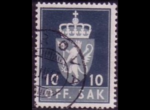 Norwegen Dienstmarke Mi.Nr. 69y Staatswappen (phosphor. Papier) (10)