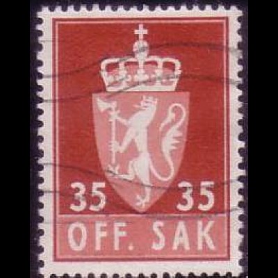 Norwegen Dienstmarke Mi.Nr. 74x Staatswappen (normales Papier) (35)