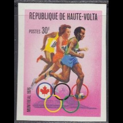 Obervolta Mi.Nr. 617U Olympia 1976 Montreal, Langstreckenlauf, ungezähnt (30)
