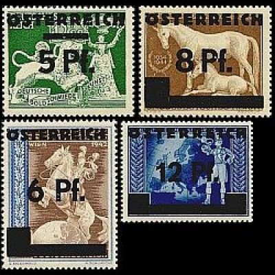Österreich Mi.Nr. 664-667 Marken Dt. Reich mit Aufdruck Österreich (4 Werte)