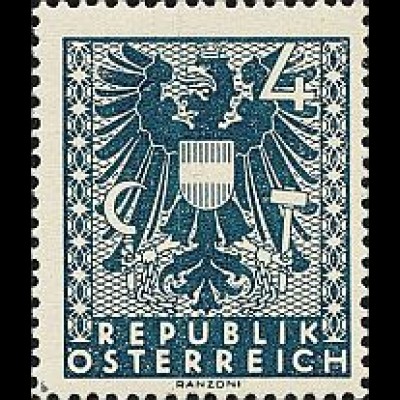 Österreich Mi.Nr. 698 Freim. Wappenzeichnung (4)