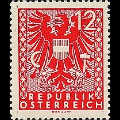 Österreich Mi.Nr. 703 Freim. Wappenzeichnung (12)