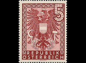 Österreich Mi.Nr. 719 Freim. Wappenzeichnung (5 RM)