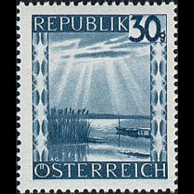 Österreich Mi.Nr. 754 Freim. Landschaften Neusiedler See (30 graublau)