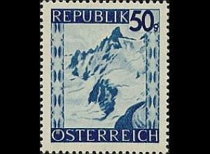 Österreich Mi.Nr. 760 Freim. Landschaften Silvrettagruppe (50 dklblau)