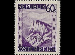 Österreich Mi.Nr. 763a Freim. Landschaften Semmering (60 volettblau)