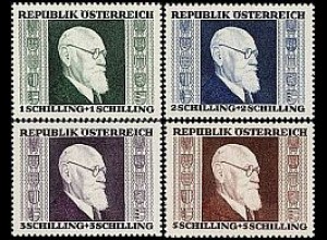 Österreich Mi.Nr. 772-775A Dr. Renner + Wappen der Länder (4 Werte gez.)