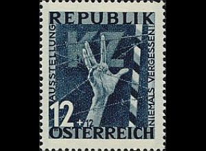 Österreich Mi.Nr. 779 Niemals vergessen Hand und Stacheldraht (12+12)