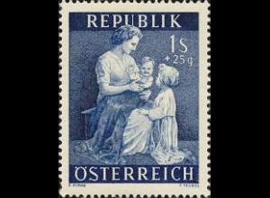 Österreich Mi.Nr. 1001 Gesundheitsfürsorge Nutter mit Kindern (1S+25g)
