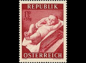 Österreich Mi.Nr. 1003 Gesundheitsfürsorge Baby auf Waage (1,50S+35g)