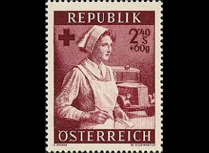 Österreich Mi.Nr. 1004 Gesundh.fürs. Rotkreuschwester + Rettg.wagen (2,40S+60g)