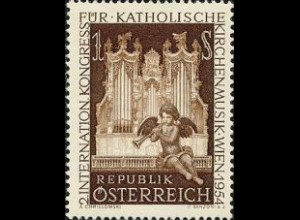 Österreich Mi.Nr. 1008 Int. Kongress f. kath. Kirchenmusik, Orgel (1)