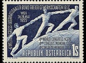 Österreich Mi.Nr. 1018 Weltkongress Int. Bund freier Gewerkschaften (1)