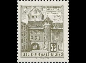 Österreich Mi.Nr. 1053 Freim. Churerturm Feldkirch (5,50)
