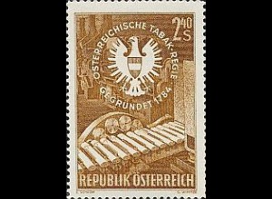 Österreich Mi.Nr. 1060 175 J. Tabakregie, stilsis. Wappenadler (2,40)