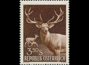 Österreich Mi.Nr. 1065 Kongress d. Int. Jagdrates Rotwild (3,50)