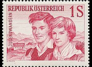 Österreich Mi.Nr. 1076 Jugendwandern, Paar vor Landschaft (1)