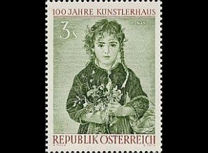 Österreich Mi.Nr. 1089 Bildende Künstler, Gemälde Mädchenbildnis, A. Romako (3)