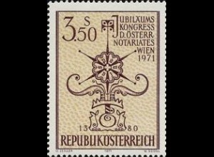 Österreich Mi.Nr. 1359 Kongreß des Österr. Notariats, Signet 1380 (3,50)