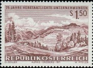 Österreich Mi.Nr. 1373 Verstaatl. Unternehmen Eisenbergbau (1,50)