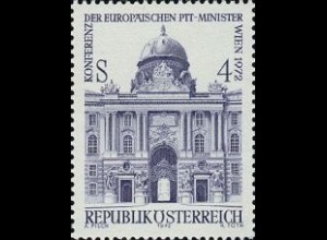 Österreich Mi.Nr. 1385 Konferenzz der Europ. PTT-Minister, Hofburg (4)