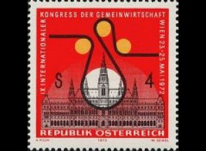 Österreich Mi.Nr. 1388 Int. Kongreß der Gemeinwirschaft, Wiener Rathaus (4)