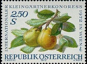 Österreich Mi.Nr. 1394 Int. Kleingärtnerkongreß, Birnenzweig (2,50)