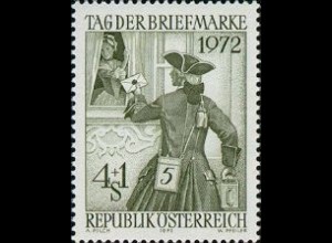 Österreich Mi.Nr. 1404 Tag der Briefmarke 1972, Briefträger (4+1)