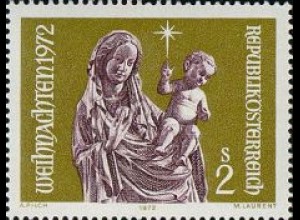 Österreich Mi.Nr. 1405 Weihnachten 1972, Muttergottes mit Kind (2)