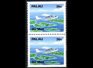 Palau Mi.Nr. Zdr.278Do+u Freim. Cessna 207 (Paar oben + unten geschn.)