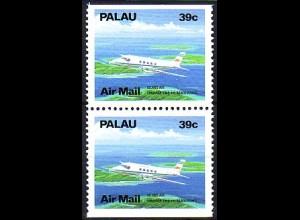 Palau Mi.Nr. Zdr.279Do+u Freim. Embraer EMB-110 (Paar oben + unten geschn.)