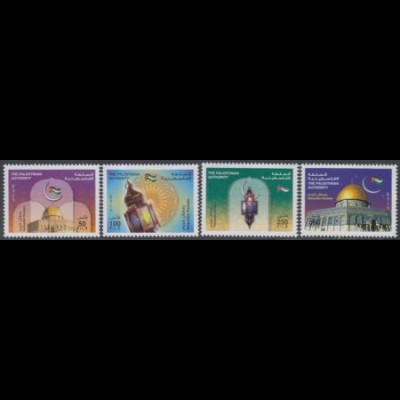 Palästina Mi.Nr. 235-38 Ramadan, Mond, Flagge, Felsendom, Laterne (4 Werte)