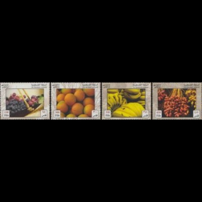 Palästina Mi.Nr. 241-44 Früchte, Trauben, Orangen, Bananen, Datteln (4 Werte)